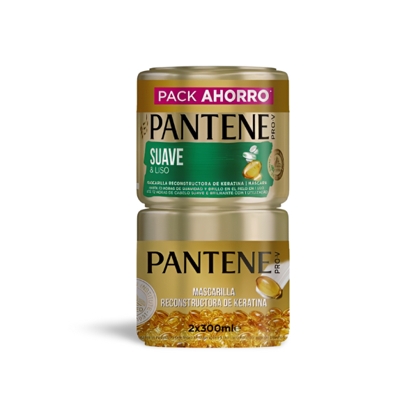 Pantene Mascarilla Suave & Liso PACK AHORRO 2 x 300 ml