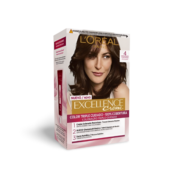 Loreal tinte excellence creme nº4 Castaño